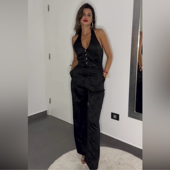 Zara Jacquard Vest Jumpsuit - Picture 7 of 14